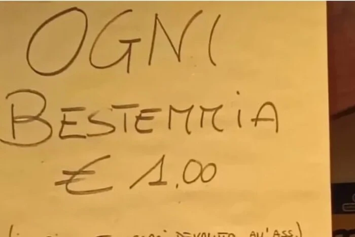 Fine for foul language in Italy