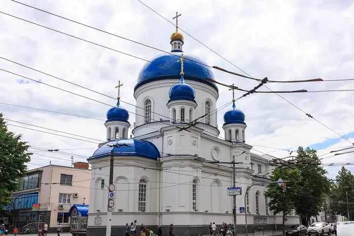Map with Ukraine and designation of parishes of the Moscow church