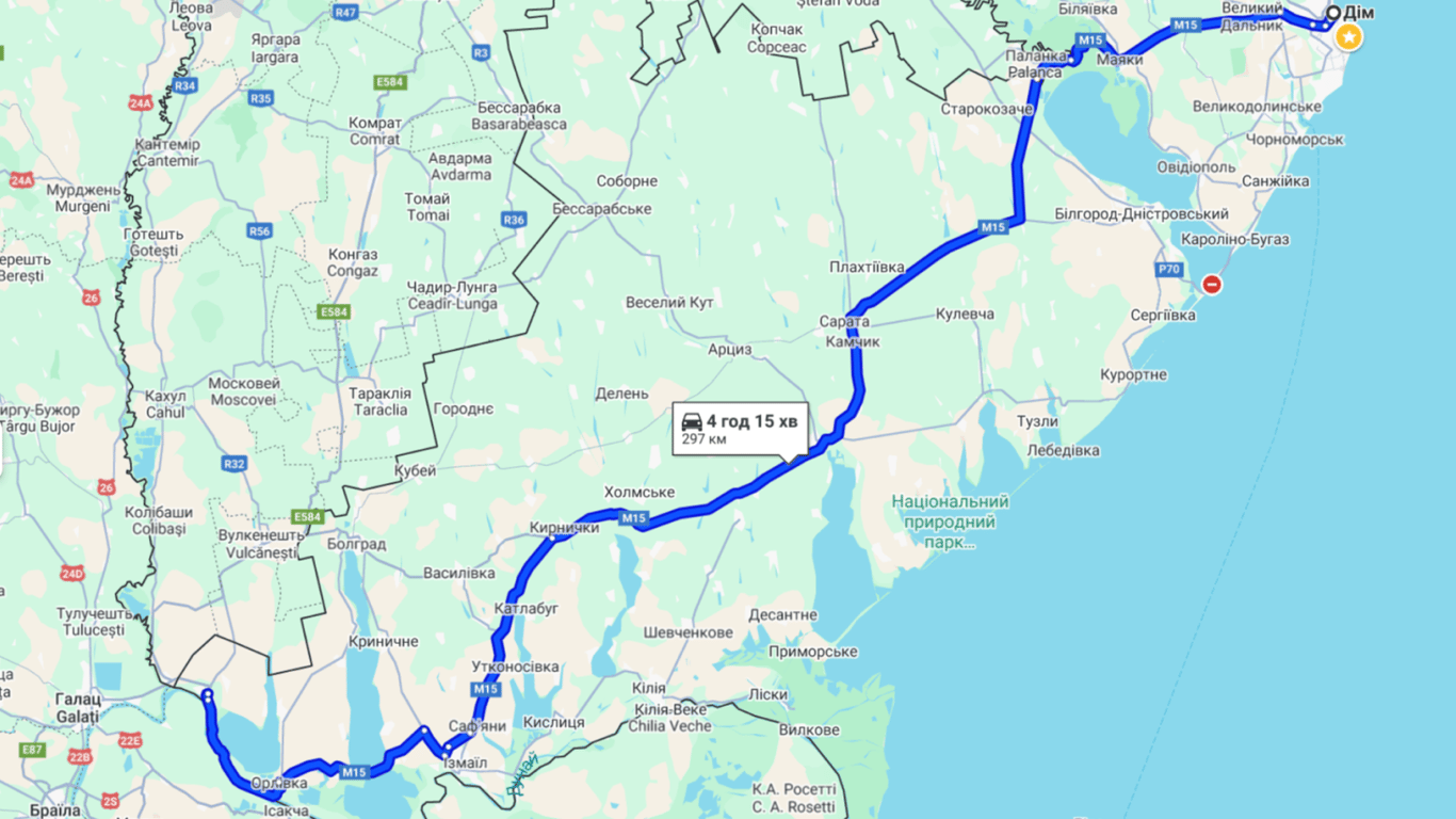 On the border with Moldova, queues — situation on the Odesa-Reni road